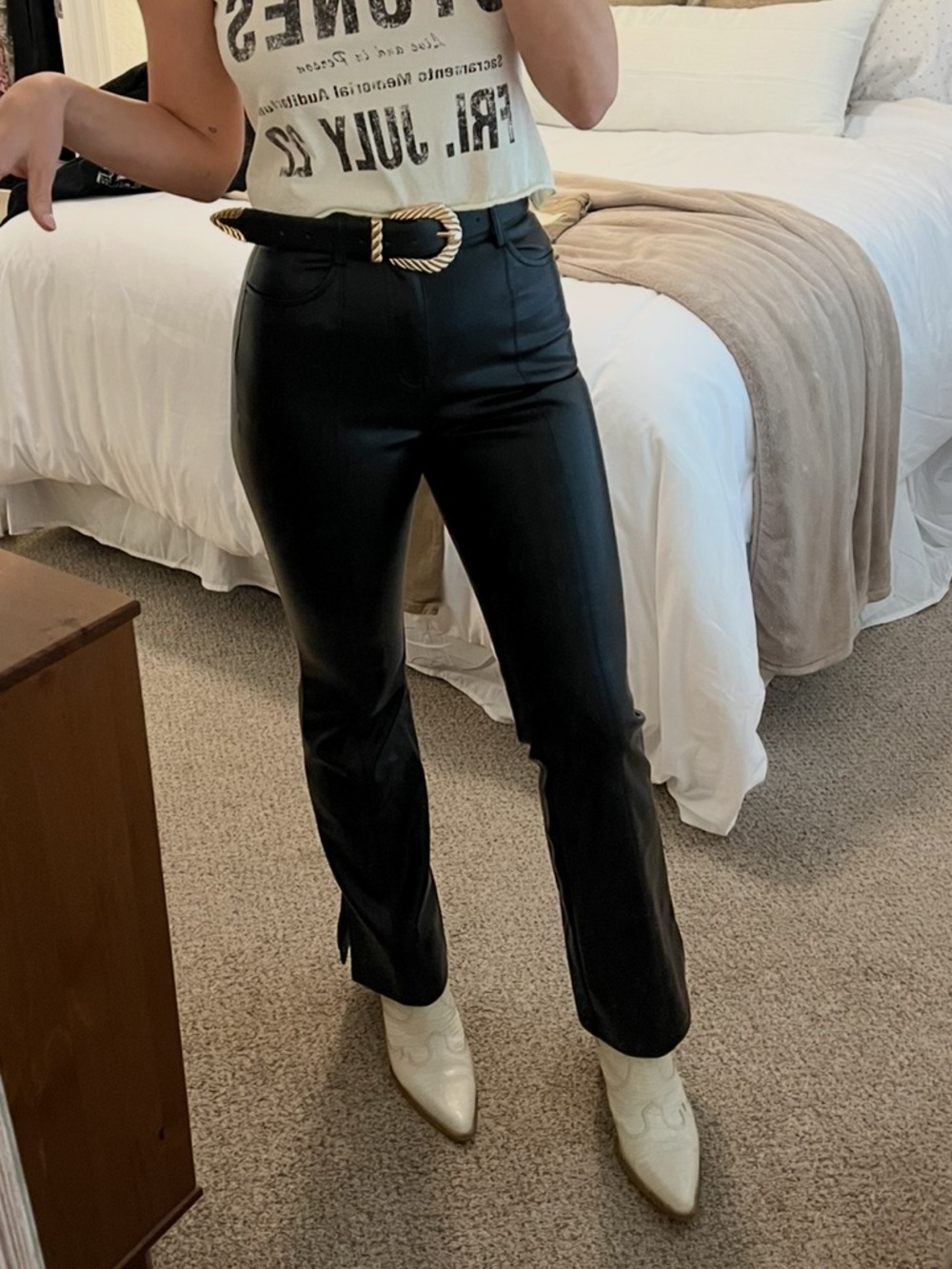 NWT Black Faux Leather Pants